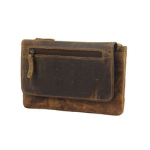 Myra Bag #2716 &quot;Oakfire&quot; Distressed Leather 7&quot;x4&quot; Wallet~Card Slots~Pock... - £23.80 GBP