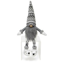 Gnome R8623 Polar Bear Boots Slippers Grey Nordic Outfit Wood Nose 18&quot; H - £30.86 GBP