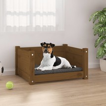 Dog Bed Honey Brown 55.5x45.5x28 cm Solid Pine Wood - £33.37 GBP