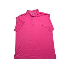 Reebok Shirt Mens 2XL Polo Pink Short Sleeve Button Casual Collar Polyester - £17.54 GBP