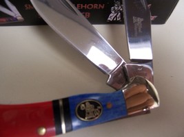 FROST #SW-111RBHB SMALL SADDLEHORN POCKET KNIFE HORN HANDLE NIB - $13.29