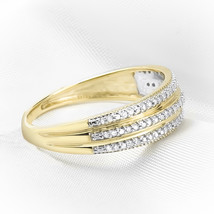0.15 CT Carat Womens Natural Diamond Wedding BAND RING 10k Yellow GOLD SIze 5-11 - £207.03 GBP