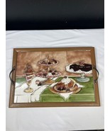 Vintage Ceramic Tile Serving Tray  Wooden Frame SKU 7203 - £41.57 GBP