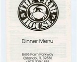 The Crab House Dinner Menu International Drive &amp; Palm Parkway Orlando Fl... - $17.82