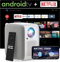 Native 1080P Fhd Projector, 4K Projector With Netflix-Certified, Android Tv10.0, - £275.71 GBP