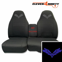 Designcovers For Ford Ranger 60-40 Front Seat Cover 1991-2012 Wings Charcoal - $84.99