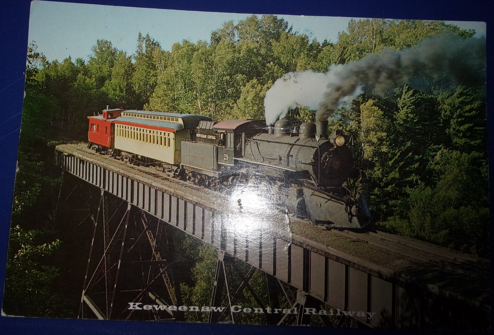 Vintage Keweenaw Central Railway Calumet Michigan Large Postcard - $3.99