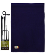 Dark Blue Burlap - Impressions Decorative Metal Garden Pole Flag Set GS140916-DB - $33.97