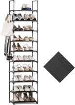 The Hodyann 10 Tiers Shoe Rack, 20 Pairs Narrow Shoe Rack Organizer, Space - £26.31 GBP