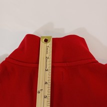 Chaps Sweatshirt Men's XL (18-20) 1/4 Zip Red Cotton Pullover Long Sleeve Logo image 13
