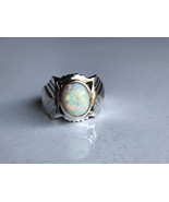 Super fine quality natural fire opal men ring in 925 sterling solid silver - £218.77 GBP