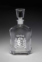 Sherlock Irish Coat of Arms Whiskey Decanter (Sand Etched) - £43.44 GBP