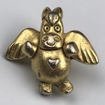 Angel Cow Pin Brooch Gold Tone Vintage - £8.56 GBP