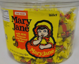 Old Fashioned Mary Jane Candy 160 pieces Tub Molasses Peanut Butter - £19.74 GBP