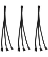 3 Pack Pwm Fan Splitter Cable To 3 (4 Pin+3 Pin) - £14.21 GBP