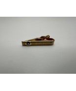 Vintage Swank Blue Stone Accent Gold Tie Clip 3.5cm  BB3 - $9.50