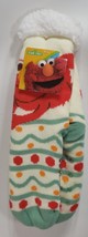 Sesame Street Elmo Women&#39;s Sherpa Lined Non-Slip Ivory Slipper Socks - O... - $14.84