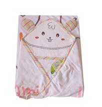 Lovely Cartoon Series Soft Baby Hooded Bath Towel, Pink Rabbit (110110CM)