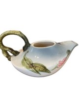 Vintage Hull Pottery Woodland Chartreuse/Pink Teapot W26 Measurements In Pics - £24.85 GBP