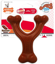 [Pack of 4] Nylabone Power Chew Wishbone Dog Chew Toy Bison Flavor Regular - ... - £44.29 GBP
