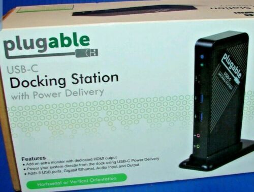 Plugable Single Monitor Docking Station with Power Delivery - USB-C to HDMI NEW - $168.29