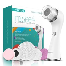 Vogoe Facial Cleansing Brush Rechargeable, Spin Face Wash Brush Ipx7, White - $45.93