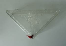 Vintage Hommer Plastic Etched Ballerina Triangular Handkerchief Box Vanity - $223.67 MXN