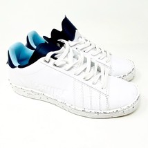 K-Swiss Classic 66 CC White Navy Blue Mens Size 8 Casual Sneakers 07278 180 - £23.47 GBP