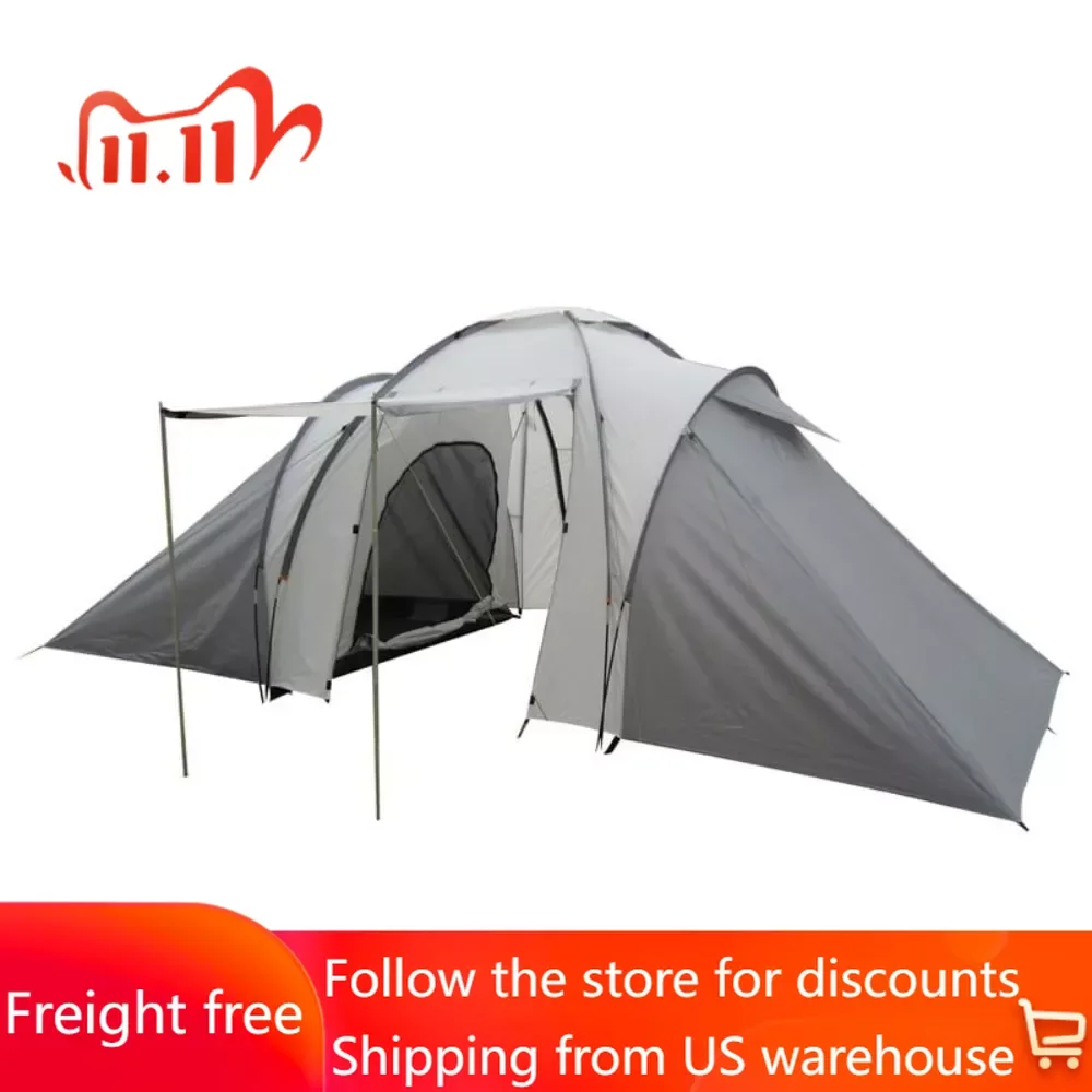 Tent with 2 rooms camping tent travel freight free supplies equipment beach nature hike thumb200