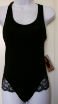 Dream Girl Lace Teddy with lace trim Size Small Style 11073 Black - $8.91