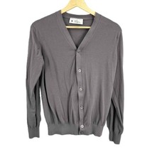 Combatant Gentlemen Gray V-Neck Long Sleeve Button Cardigan Sweater Mens... - £19.35 GBP