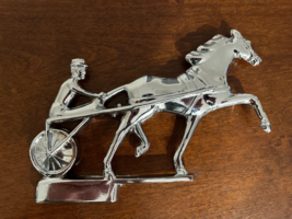 Harness Racer Hood ornament Steeple Chariot Trotter Horse Racing - $99.00