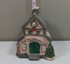 4 1/2 inch country school house ceramic christmas house - £7.78 GBP