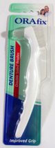 ORAFIX DENTURE TOOTHBRUSH White False Teeth Cleaning Brush Double-Sided ... - £4.69 GBP