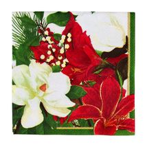 Caspari Christmas Garden Cocktail Napkins - 20 Per Package, 4 Packs - $25.65