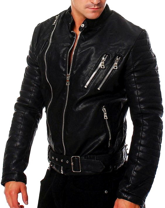 New Handmade Men's Multi Zippers Leather Jacket, Leather Jacket 2019