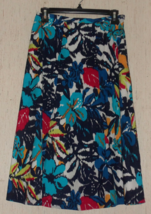 New Womens Chico&#39;s Beautiful Bright Floral Print Lined Skirt Size 0 (4/6) Xs - £25.19 GBP