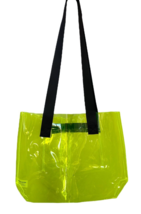 Fashion Clear Tote Bag PVC Transparent Stadium Approved - Neon Yellow Clear - $16.99