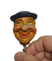 ANRI Hand Carved And Painted Corkscrew Smiling Man Barware Vintage Bar Tool - £25.78 GBP