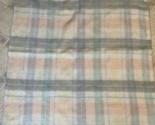 Vintage Beacon Pastel Pram Baby Crib Blanket Plaid Fringe Acrylic Woven ... - $37.07