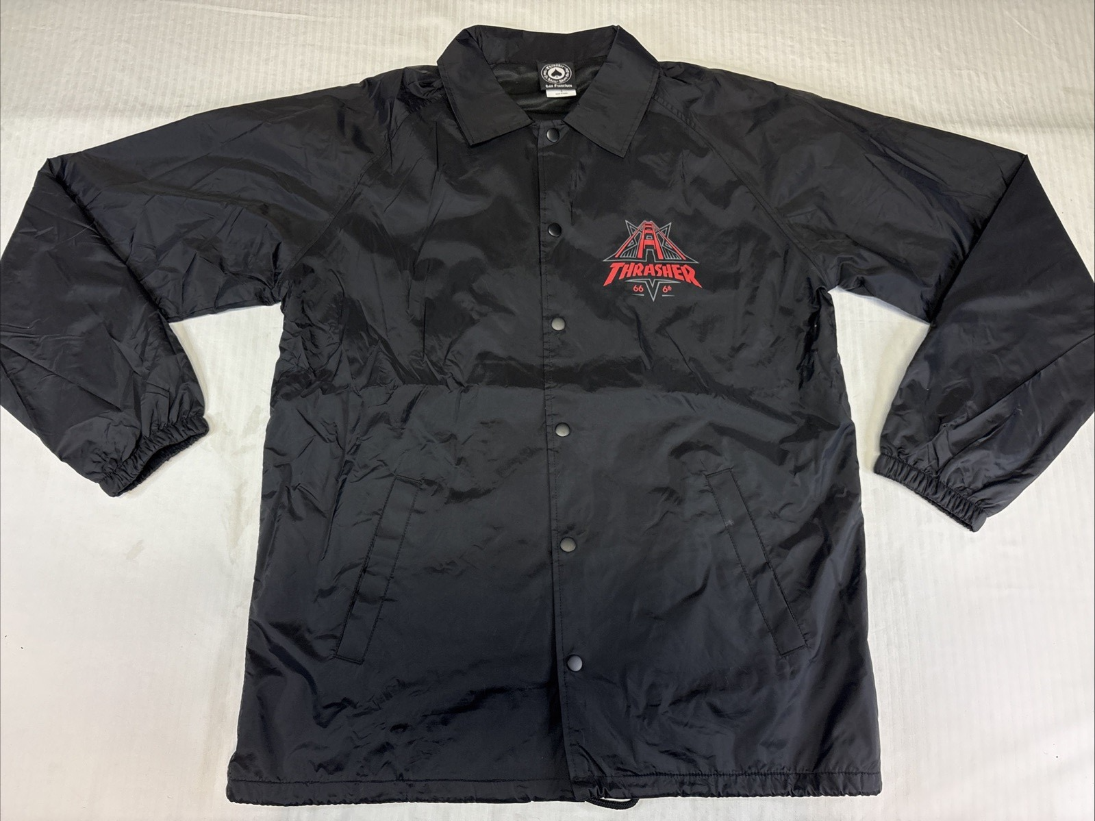 Thrasher Magazine Golden Gate Windbreaker Jacket Size L 2018 Nylon. - $37.15