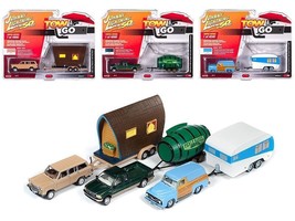 &quot;Tow &amp; Go&quot; Set A of 3 Cars Series 2 &quot;Johnny Lightning 50 Years&quot; 1/64 Diecast Mo - £42.10 GBP