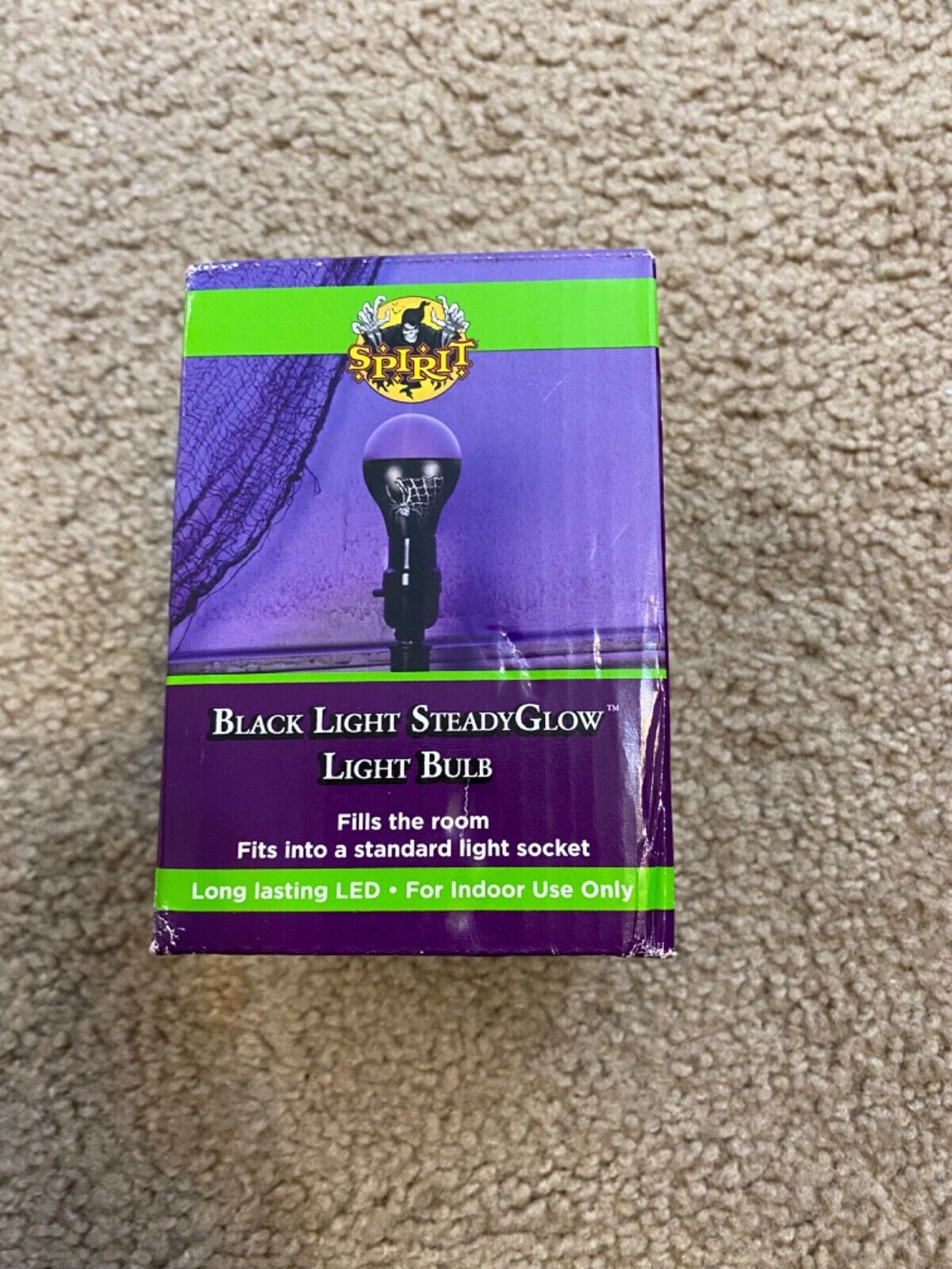 Spirit Halloween BLACKLIGHT Steady Glow Light Bulb LED Indoor Use ONLY NEW - $9.49
