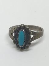 Vintage Sterling Silver 925 Turquoise Ring Size 2.5 - $19.99