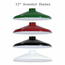 Porcelain Enamel Shade: 12&quot; Rounded Metal shade, 2.25&quot; fitter for Pendant Lights - £27.93 GBP