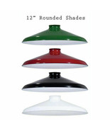 Porcelain Enamel Shade: 12&quot; Rounded Metal shade, 2.25&quot; fitter for Pendan... - £27.49 GBP