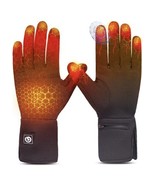 Heated Gloves Liners Electric Glove Rechargeable for Men Women XXL Black - $79.19