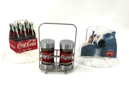 Lot Coca Cola Plastic Napkin Straw Holder Soda Advertising Bear Salt Pep... - $29.45