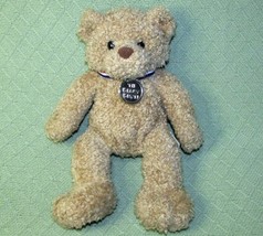 Build A Bear Curly Teddy Plush 13&quot; Stuffed Animal Brown Tan Babw Paw Prints Toy - £7.59 GBP