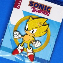Super Sonic The Hedgehog Limited Edition Large 3&quot; Golden Enamel Pin Figure - £62.54 GBP